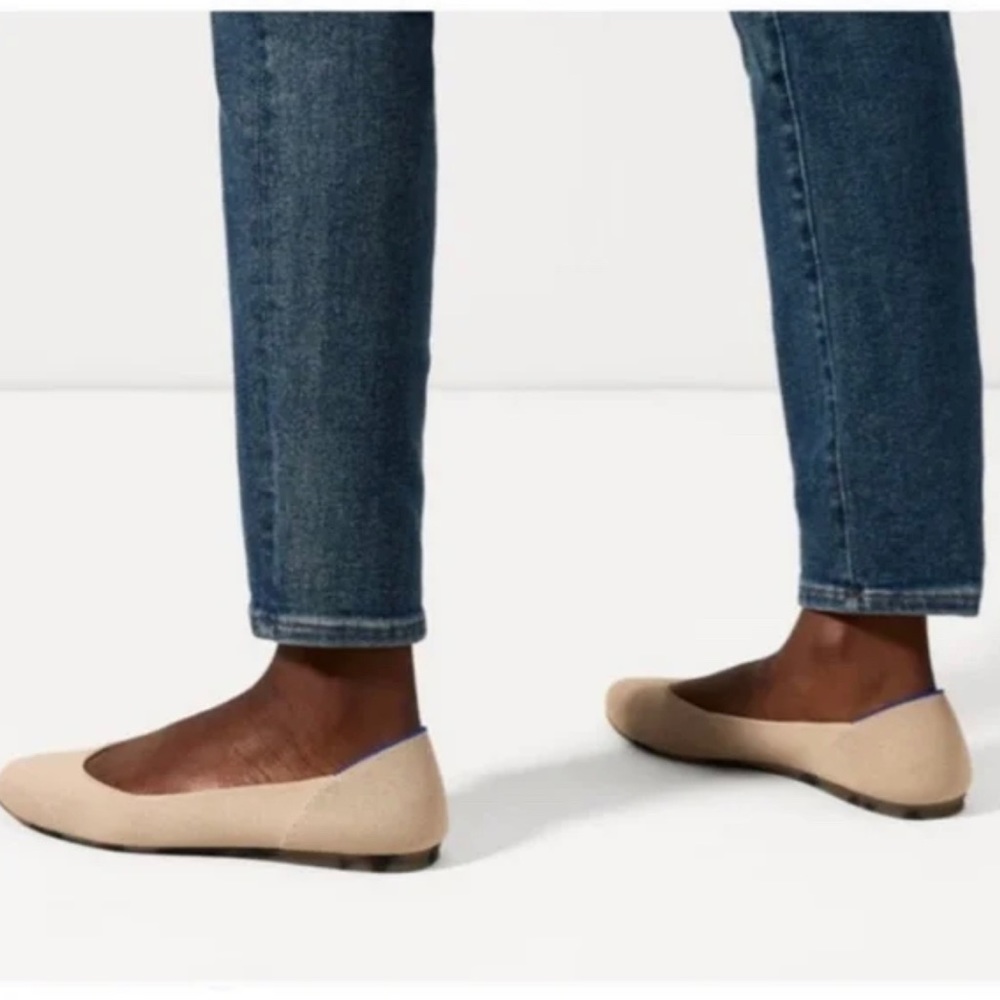 Rothy’s The Square Flat Size 9 in Ecru Hardly Worn